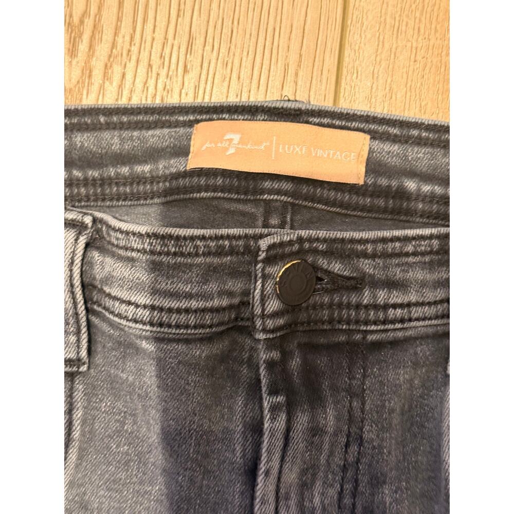 7 For All Mankind Luxe Vintage Front Seam Slim Jean Sz 28 - Picture 4 of 8
